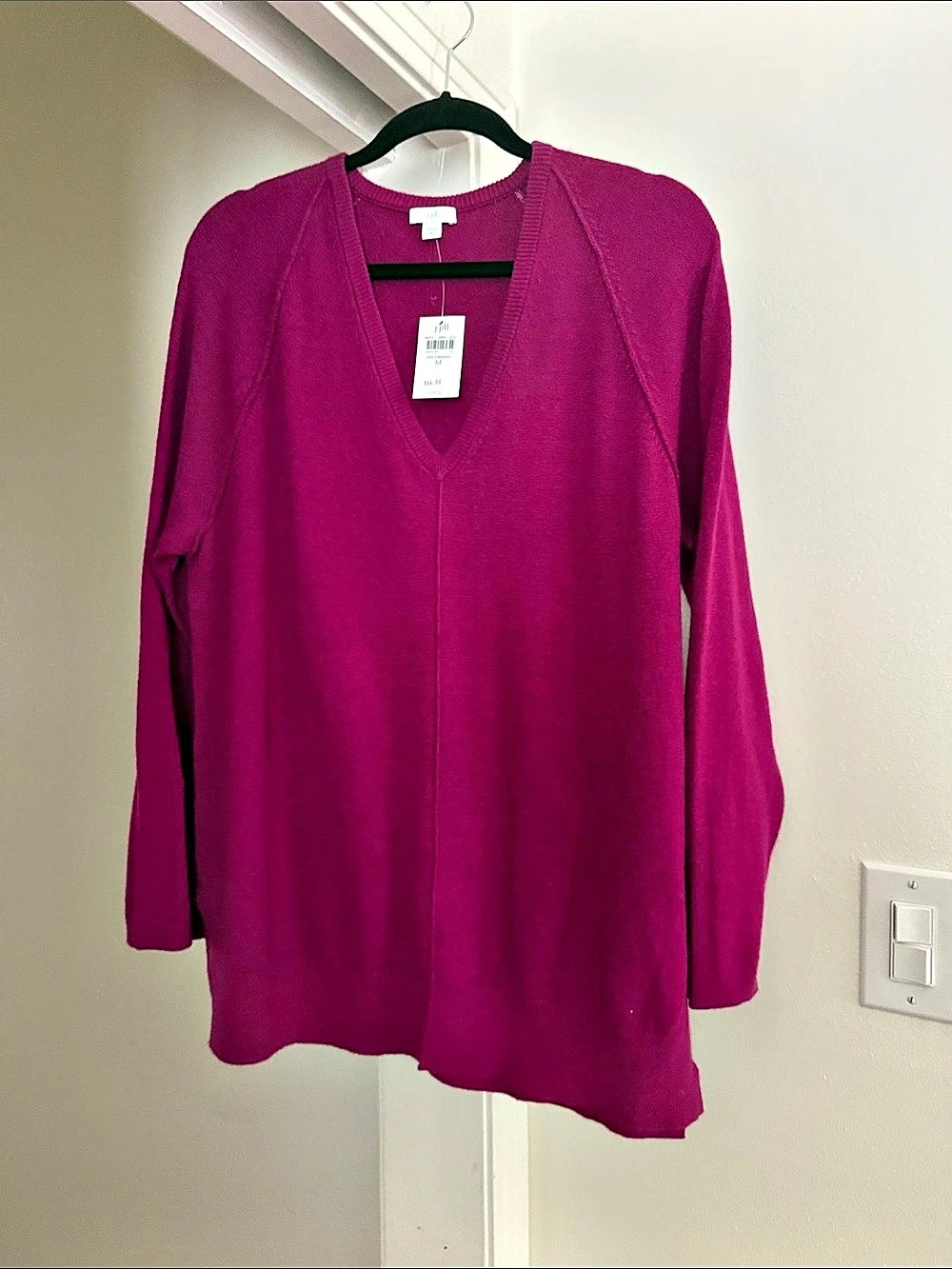 J. Jill Spiceberry V-Neck Sweater V-Neck Sweater in Purple Size Medium NWT